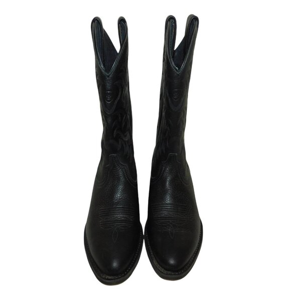 Ariat Men's Black Deertan Heritage R Toe Western Boots 10002218 Size 10.5B - Picture 2 of 11